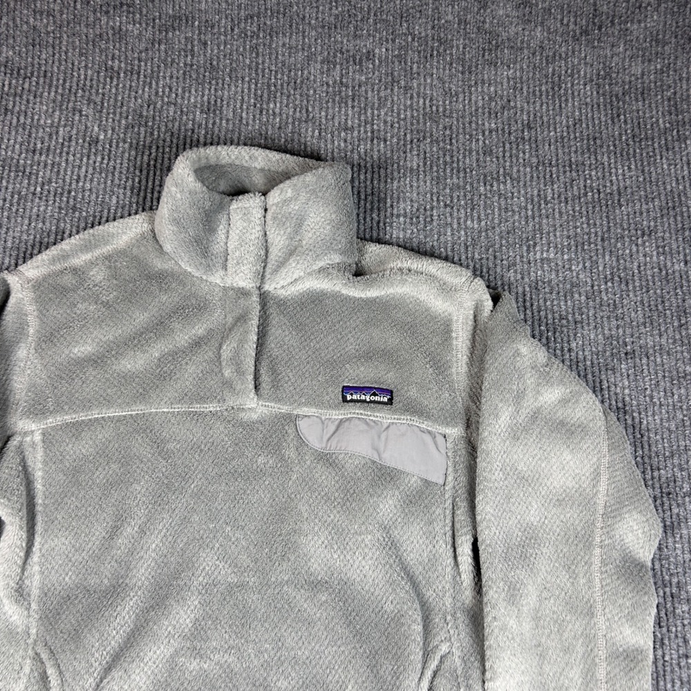 Patagonia Womens Los Gatos 1/4 Zip Fleece Pullover Jacket Grey Large L - Picture 2 of 6